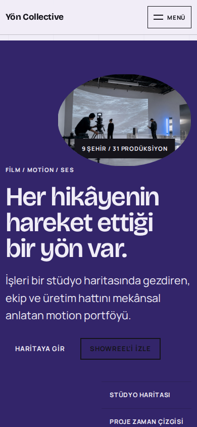 Yön Collective — Mobile view