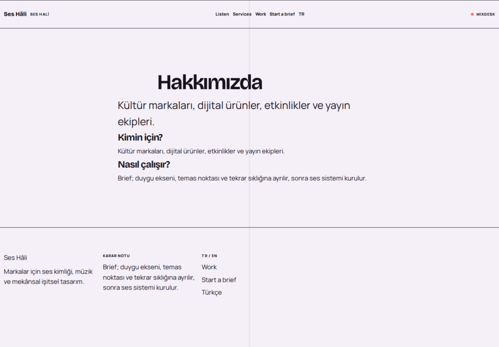 Ses Hâli web sitesi — arşiv görünümü