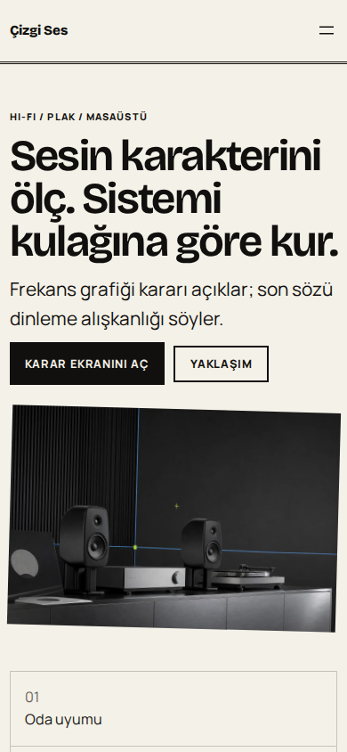 Çizgi Ses web sitesi — mobil görünümü