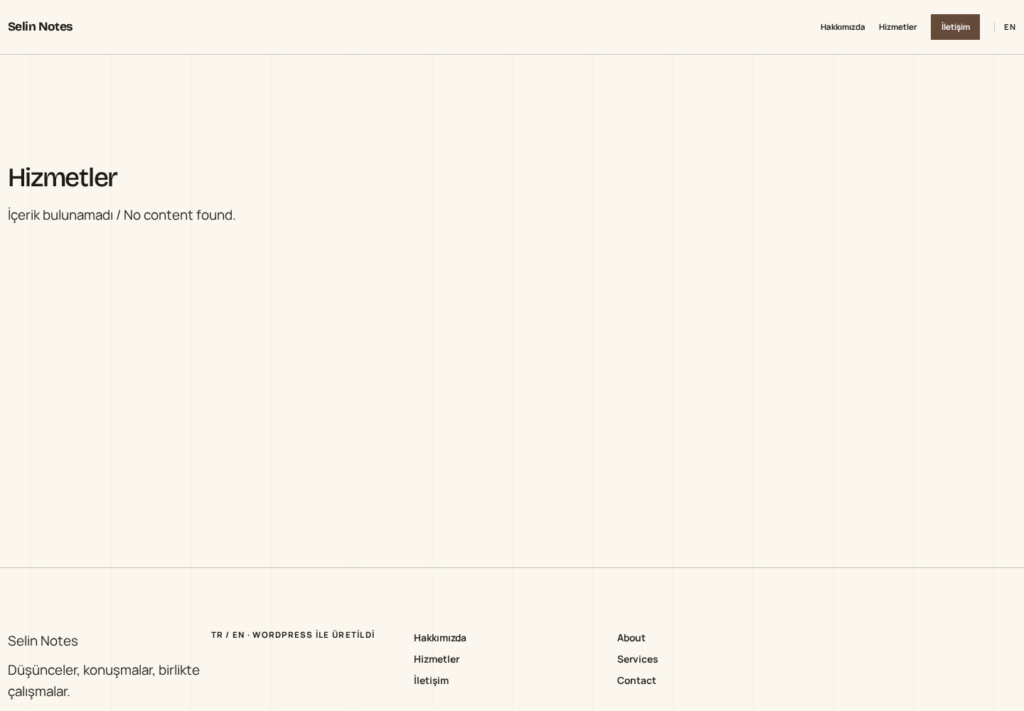 Selin Notes — Inner page view